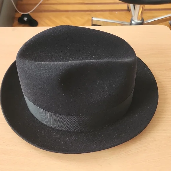 Furla Black Fedora Hat